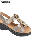 Niulatu Women Sandals Slippers Women 2025 Summer New Transparent Hollow Flat Sandals Fashion Shoes Casual Outside Slides DJSE
