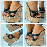 Niulatu Hot Sale Elegant Ladies Open Toe Platform Wedges Bowknot Cork Party Sandals Women Dress Fashion Trendy Shoes DJSE