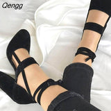 Niulatu Plus Size 35-43 Women Heels Chaussures Femme Gladiator Summer High Heels For Party Wedding Shoes Women Thick Heels DJSE