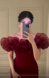 Niulatu Off The Shoulder Evening Dress Sheath Long Party Prom Dress HZ1007