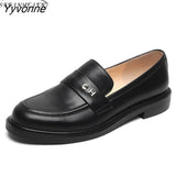 Niulatu Women Flats 2025 Genuine Leather Sneakers Round Toe Slip On Chunky Loafers Flats Platform Brogues Ladies Summer Gladiator Shoes DJSE