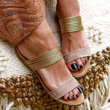 Niulatu Women's Sandals 2025 Rome Fashion Flat Sandals Woman Gladiator Non-slip Flats Shoes Ladies Casual Beach Slides Female Footwear DJSE