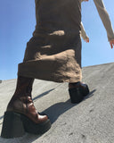 Niulatu Boots For Women Chunky Heel Brown Boots 2025 Autumn Winter Fashion Hot Sale Ins Brand Shoes Girls School DJSE