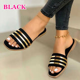 Niulatu Women Sandals 2025 Summer Outdoor Beach Flip-flop Sandals Solid Fashion Gladiator Sandals Women Flats Casual Ladies Shoes DJSE