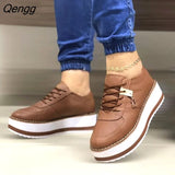 Niulatu Women's Vulcanized Shoes 2025 Outdoor Platform Shoes Female Casual Fashion Sneakers Women Flats Large Size 35~43 DJSE