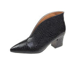 Niulatu New Women for Shoes Casual Pumps Short Boots Sexy High Heels Pointed V-mouths Ladies Dress shoes OL Daily Shoes DJSE