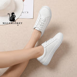 Niulatu Women Flats Casual White Shoes 2025 Summer Shoes Woman Outdoor Soft Comfortable Sneakers large size Zapatos De Mujer DJSE