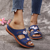 Niulatu Sandals Women Open Toe Women's Shoes Retro Floral Ladies Shoes Comfy Female Slippers Comfortable Zapatos De Mujer DJSE