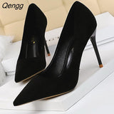 Niulatu 2025 New Women Pumps Suede High Heels Shoes Fashion Office Shoes Stiletto Party Shoes Female Comfort Women Heels DJSE