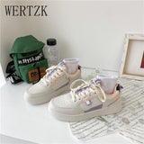 Niulatu Women Sneakers PU Leather Shoes 2025 Spring New Casual Platform Sneakers Women's Comfortable Vulcanize Shoes Female DJSE