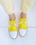 Niulatu New British Oxford Shoes Woman Lace-up Carving Pointed Toe Slip on Creepers Leather Shoes Women Flats Office Party Shoes DJSE