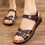 Niulatu Shoes Women Sandals Fashion Women's Shoes Open Toe Women Walking Sandals Solid Color Zapatillas Mujer Female Flat Shoes DJSE