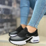 Niulatu Fashion Women Casual shoes Platform Solid Color Flats Ladies Shoes Casual Breathable Wedges Ladies Walking Sneakers DJSE