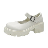 Niulatu Shoes 2025 Platform Shoes White Black Mary Jane Shoes High Heel Women JK Uniform Leather Shoes college girls Shoes DJSE