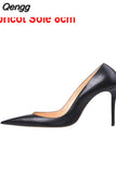 Niulatu Black 12cm High Heels Shoes Woman Pumps Side Empty Pointed Toe Stilettos Sexy Wedding Shoes QKOU002 ROVICIYA DJSE