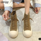 Niulatu Women Flat Shoe Luxury Sneakers Lace Up Solid Color Fashion School Shoes For Women ClasLadies Flats Footwear DJSE
