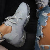 Niulatu to college 2025 Women Lace Up Mesh Sneaker Woman Breathable Vulcanized Women's Casual Flat Ladies Comfort Female Tennis Shoes Plus Size DJSE