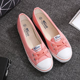 Niulatu Women Casual Flats Lace up Shallow Shoes Autumn 2025 Fashion Comfortable Female Canvas Loafers Vulcanized Shoes Ladies Footwear DJSE