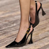 Niulatu Toe High Heels Shoes Women Sandals New Dress Party Shoes Summer 2025 Designer Slingback Walking Zapatos Femme Pumps DJSE