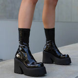 Niulatu Boots Shoes For Women Goth Gothic Fashion Mid Calf Ankle Women's Boots Female 2025 Winter Brand INS botas mujer DJSE
