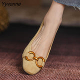 Niulatu Women Spring Pumps Fasion French Retro Square Toe Brushed Metal Thick Medium Heels Boat Female Slip-on Professional Shoes Mujer DJSE