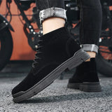 Niulatu and Winter Work Boots Men's British Tactical Ankle Boots Fashion High Top Men's Shoes 2025 New Sapatos Para Hombre DJSE