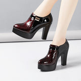 Niulatu 32-43 Block Heel Deep Mouth Platform Pumps Women Shoes 2025 Fall Winter High Heels Shoes Ladies Office Party Shoe DJSE