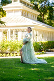 Niulatu Tulle Robe Maternity Dress for Photoshoot Ball Gown Slit Pregnancy Baby Shower HZ1007
