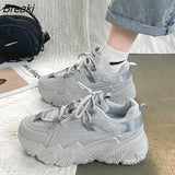 Niulatu Women' Sneakers Thick Bottom Platform Vulcanize Casual Chunky Running Shoes for Woman Autumn Winter Female 2025 DJSE