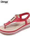 Niulatu Woman Retro Sandals Women Flip Flops Female Hook Loop Thong Beach Shoes Casual Flat Ladies Sewing Outside Sandals Summer DJSE