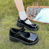 Niulatu Shoes 2025 Platform Shoes White Black Mary Jane Shoes High Heel Women JK Uniform Leather Shoes college girls Shoes DJSE