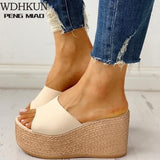 Niulatu 2025 New Summer Women's Sandals Peep-Toe Shoes Woman High-Heeled Platfroms Casual Wedges For Women High Heels Shoes DJSE