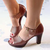 Niulatu Heel Ankle Strap Elegant Shoes Working Daily Shoes DJSE