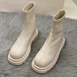 Niulatu New Arrive Platform Shoes Women Boots Round Toe Zipper Autumn Winter Fashion Ankle Female Ytmtloy Botines De Mujer Sexy DJSE