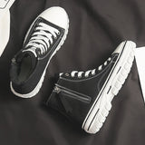Niulatu Spring New Style Women Casual Shoes Platform Sneakers PU Leather Shoes Woman High Top White Shoes Tenis Feminino DJSE