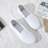 Niulatu 42 Women Sneakers Slip on Shoes Woman Flats Canvas Loafers Candy Color Casual Shoes Female White Shoes zapatos mujer89 DJSE
