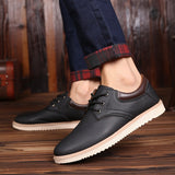 Niulatu New Men's Shoes British Style Retro Leather Boots Men's Fashion Casual Shoes Trend Low-cut Tooling Shoes Men DJSE