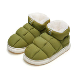 Niulatu Women's Home Slippers Winter Warm Plush Waterproof Slippers Women Comfortable Flat Indoor Non-slip Cotton Shoes Couple DJSE