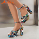 Niulatu Chunky Heels Sandals 2025 Brand New Spring Summer Fashion Ankle Strap comfy Walking Office Lady Woman Shoes DJSE