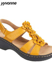 Niulatu Women Sandals Slippers Women 2025 Summer New Transparent Hollow Flat Sandals Fashion Shoes Casual Outside Slides DJSE
