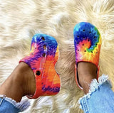 Niulatu New Woman leopard Shoes Hole Slippers High Heel Sandals Fashion Outdoor Beach Shoes Zapatos Mujer womens platform heels DJSE