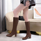 Niulatu Women Pumps Motorcycle Boots Lady Designer Knee-High Fashion Super High Heels Zipper Shoes Warm Snow Mujer Botas DJSE