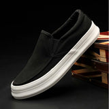 Niulatu Men's Flat Loafers Driving Lazy Slip on Canvas Shoes Canvas Men Breathable Casual Driving Shoes 2025 New DJSE