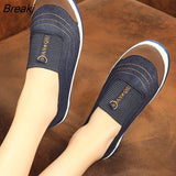 Niulatu Women Flats Shoes Autumn Retro Female Sneakers Old Beijing Cloth Shoes Mujer Slip-On Breathable Lazy Mom Shoes Zapatillas Mujer DJSE
