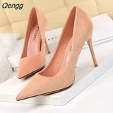 Niulatu 2025 New Women Pumps Suede High Heels Shoes Fashion Office Shoes Stiletto Party Shoes Female Comfort Women Heels DJSE