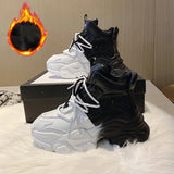 Niulatu Women 2025 Fashion Platform Shoes Basket Femme Vulcanize Shoes Womens Casual Female Trainers Dad Shoes Size 42 DJSE