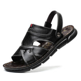 Niulatu Men Leather Sandals Summer Classic Men Shoes Slippers Soft Sandals Men Roman Comfortable Outdoor Walking Footweargj78 DJSE