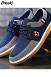Niulatu Men's Canvas Shoes Lightweight Sports Shoes Casual Mesh Breathable Vulcanized Shoes Classic Fashion Lace Up Work Shoes 2025 DJSE