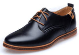 Niulatu Men Leather Shoes Casual Lace-up Shoes Black Brown Flat Cheap Leather Loafers Oxford shoes 779 DJSE