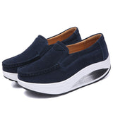 Niulatu Women Shoes Spring Autumn Flat Platform Shoes Ladies Thick Bottom Wedge Loafers Slip on Casual Moccasins Creepers DJSE